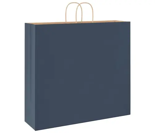 Papīra Maisiņi 250 Gab. Ar Rokturiem, Zili, 54X15X49 Cm Vidaxl