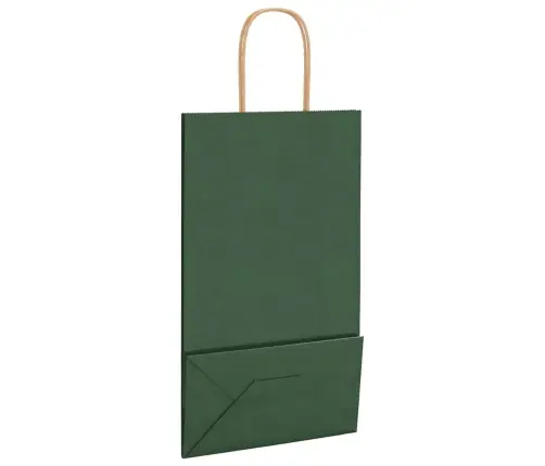 Paberkotid, 250 Tk, Käepidemetega, Roheline, 21X11X36 Cm