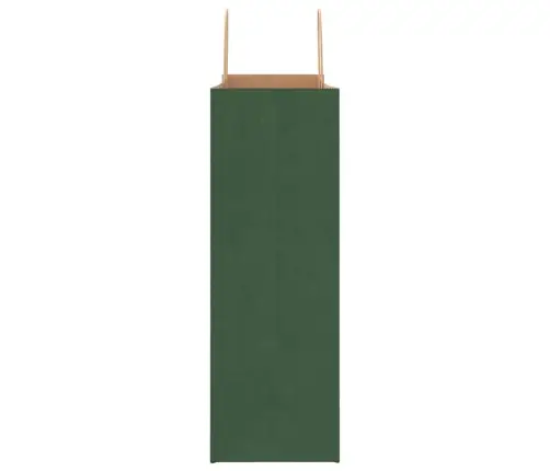 Papīra Maisiņi 250 Gab. Ar Rokturiem, Zaļi, 45X17X48 Cm Vidaxl