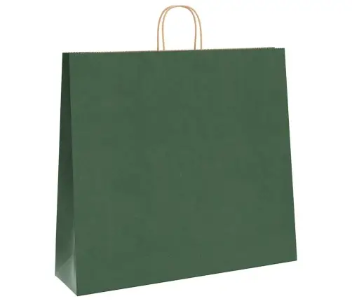Papīra Maisiņi 250 Gab. Ar Rokturiem, Zaļi, 54X15X49 Cm Vidaxl