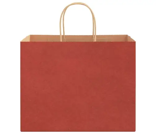 Paberkotid, 250 Tk, Käepidemetega, Punane, 32X22X24 Cm