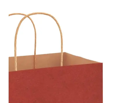 Paberkotid, 250 Tk, Käepidemetega, Punane, 32X22X24 Cm