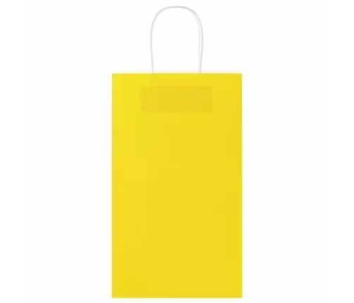 Paberkotid, 50 Tk, Käepidemetega, Kollane, 21X11X36 Cm