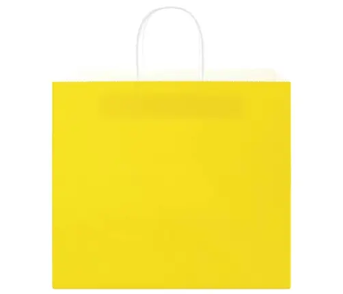 Paberkotid, 50 Tk, Käepidemetega, Kollane, 32X22X28 Cm