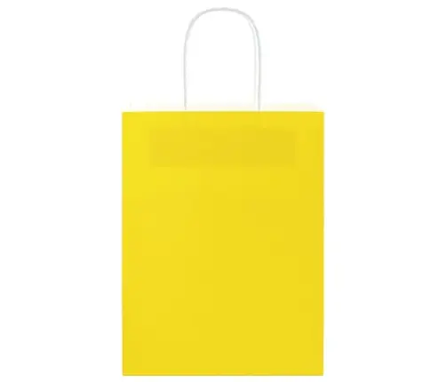 Paberkotid, 250 Tk, Käepidemetega, Kollane, 21X11X28 Cm
