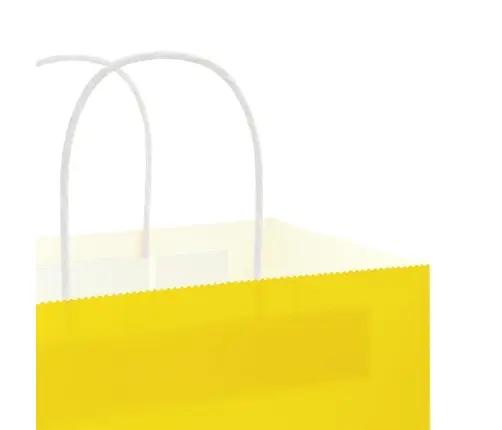 Papīra Maisiņi 250 Gab. Ar Rokturiem, Dzelteni, 32X17X25 Cm Vidaxl