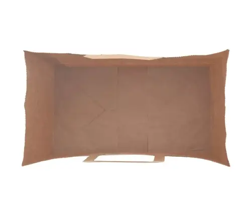 Popieriniai Maišeliai, 50Vnt., Su Rankenomis, Rudos, 15X8X21 Cm