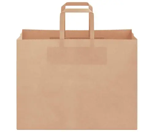 Paberkotid, 50 Tk, Käepidemetega, Pruun, 32X17X25 Cm