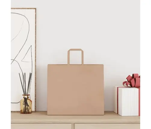 Paberkotid, 50 Tk, Käepidemetega, Pruun, 32X22X28 Cm