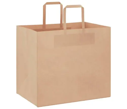 Paberkotid, 50 Tk, Käepidemetega, Pruun, 32X22X28 Cm