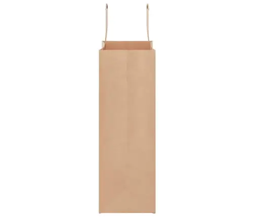 Paberkotid, 250 Tk, Käepidemetega, Pruun, 21X11X31 Cm