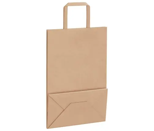 Paberkotid, 250 Tk, Käepidemetega, Pruun, 21X11X31 Cm