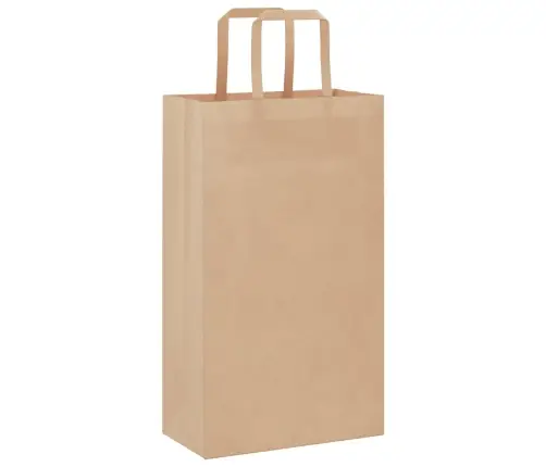 Popieriniai Maišeliai 250Vnt., Su Rankenomis, Rudos, 21X11X36Cm