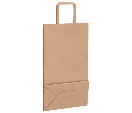 Popieriniai Maišeliai 250Vnt., Su Rankenomis, Rudos, 21X11X36Cm