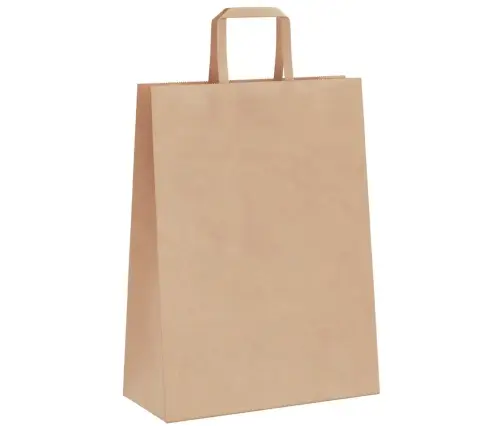 Paberkotid, 250 Tk, Käepidemetega, Pruun, 26X12X35 Cm