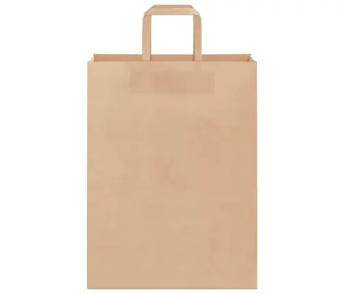 Paberkotid, 250 Tk, Käepidemetega, Pruun, 26X12X35 Cm