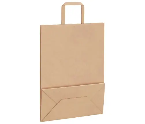Paberkotid, 250 Tk, Käepidemetega, Pruun, 26X12X35 Cm