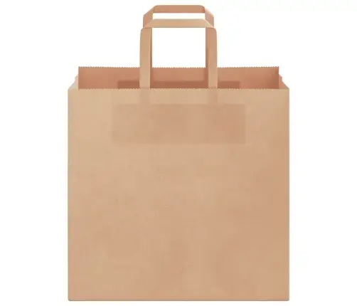 Paberkotid, 250 Tk, Käepidemetega, Pruun, 26X17X25 Cm