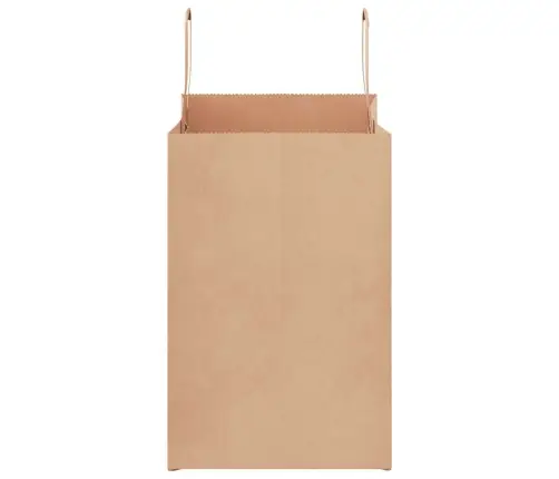 Paberkotid, 250 Tk, Käepidemetega, Pruun, 26X17X25 Cm