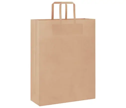 Paberkotid, 250 Tk, Käepidemetega, Pruun, 32X12X42 Cm