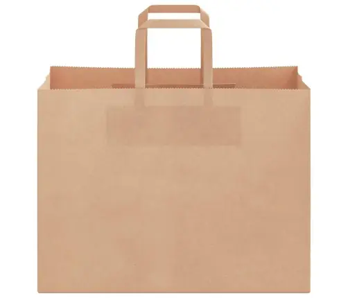 Paberkotid, 250 Tk, Käepidemetega, Pruun, 32X17X25 Cm