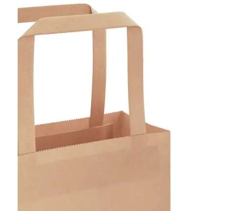 Paberkotid, 250 Tk, Käepidemetega, Pruun, 32X17X25 Cm