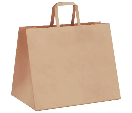 Papīra Maisiņi 250 Gab. Ar Rokturiem, Brūni, 32X22X24 Cm Vidaxl