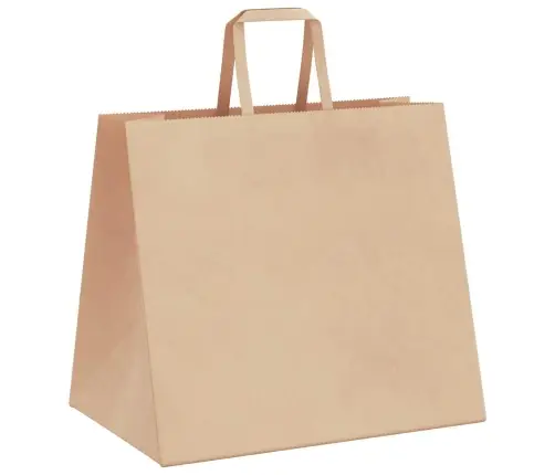Paberkotid, 250 Tk, Käepidemetega, Pruun, 32X22X28 Cm