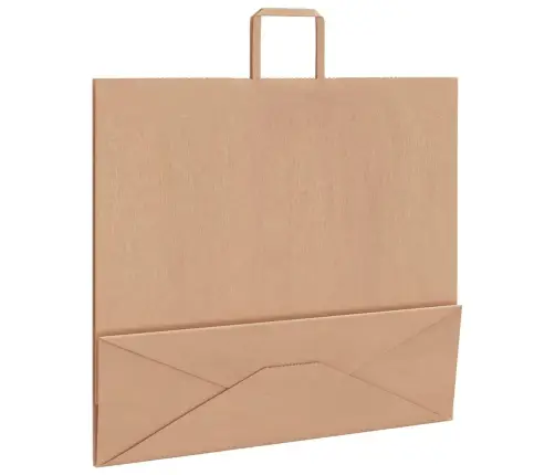 Papīra Maisiņi 250 Gab. Ar Rokturiem, Brūni, 54X15X49 Cm Vidaxl