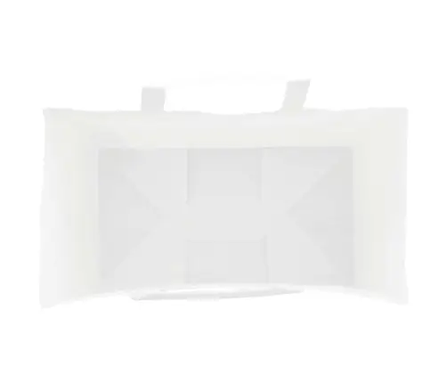 Papīra Maisiņi 50 Gab. Ar Rokturiem, Balti, 15X8X21 Cm Vidaxl
