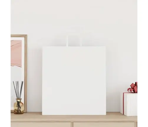 Papīra Maisiņi 50 Gab. Ar Rokturiem, Balti, 45X17X48 Cm Vidaxl