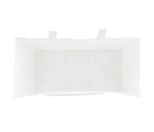 Paberkotid, 250 Tk, Käepidemetega, Valge, 18X8X22 Cm