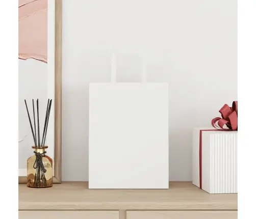 Popieriniai Maišeliai 250Vnt. Su Rankenomis, Baltas, 21X11X28Cm