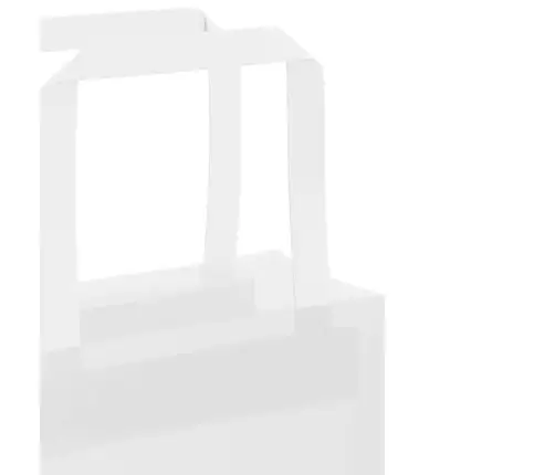 Papīra Maisiņi 250 Gab. Ar Rokturiem, Balti, 21X11X36 Cm Vidaxl