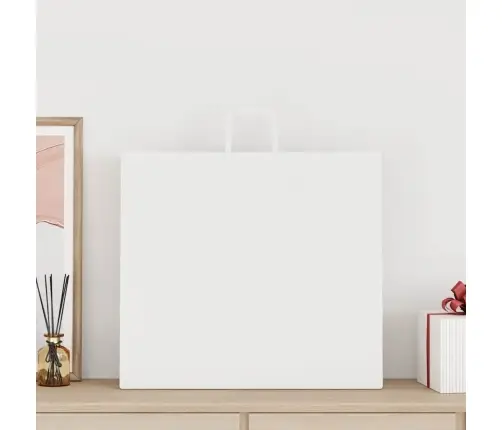 Papīra Maisiņi 250 Gab. Ar Rokturiem, Balti, 54X15X49 Cm Vidaxl