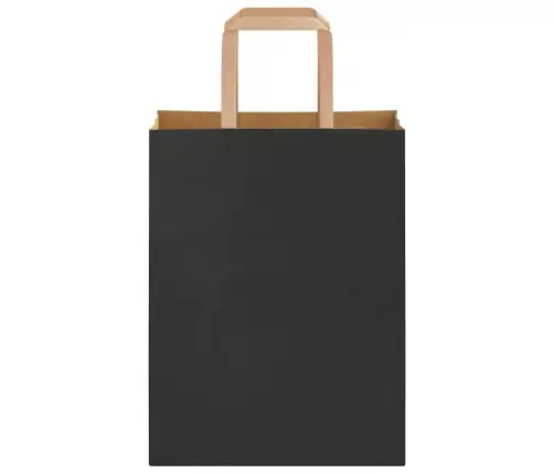 Paberkotid, 50 Tk, Käepidemetega, Must, 21X11X28 Cm