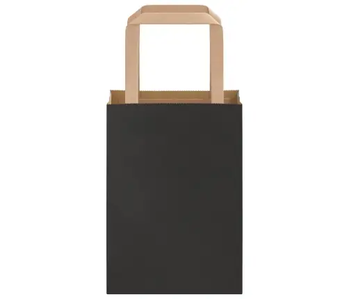 Paberkotid, 250 Tk, Käepidemetega, Must, 15X8X21 Cm