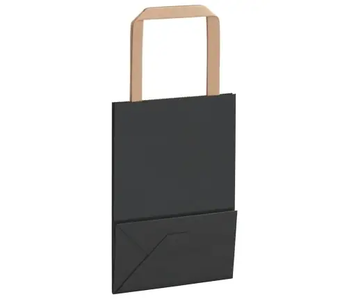 Paberkotid, 250 Tk, Käepidemetega, Must, 15X8X21 Cm