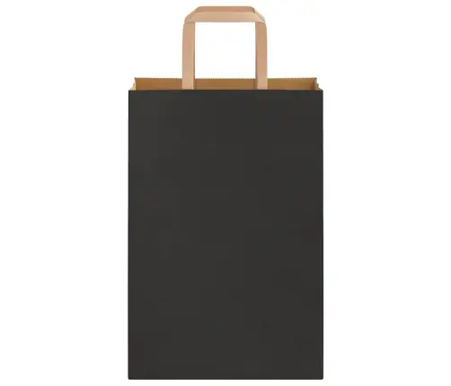 Papīra Maisiņi 250 Gab. Ar Rokturiem, Melni, 21X11X31 Cm Vidaxl