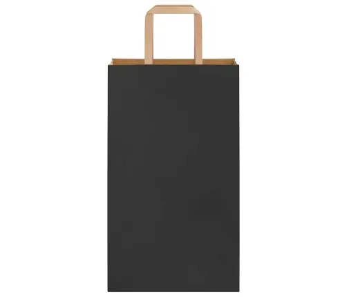 Paberkotid, 250 Tk, Käepidemetega, Must, 21X11X36 Cm