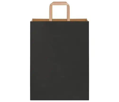 Paberkotid, 250 Tk, Käepidemetega, Must, 26X12X35 Cm