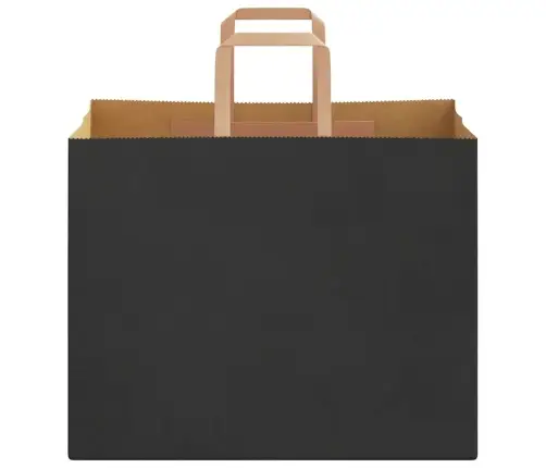 Paberkotid, 250 Tk, Käepidemetega, Must, 32X22X24 Cm