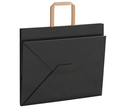 Paberkotid, 250 Tk, Käepidemetega, Must, 32X22X24 Cm