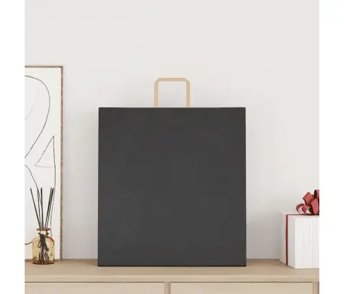 Paberkotid, 250 Tk, Käepidemetega, Must, 45X17X48 Cm