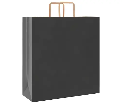 Paberkotid, 250 Tk, Käepidemetega, Must, 45X17X48 Cm