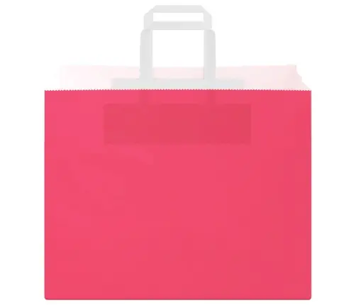 Paberkotid, 50 Tk, Käepidemetega, Roosa, 32X22X24 Cm