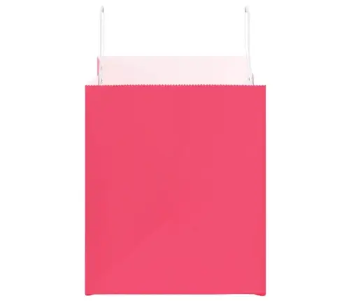 Paberkotid, 50 Tk, Käepidemetega, Roosa, 32X22X24 Cm
