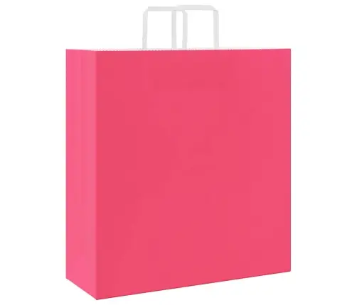 Paberkotid, 50 Tk, Käepidemetega, Roosa, 45X17X48 Cm