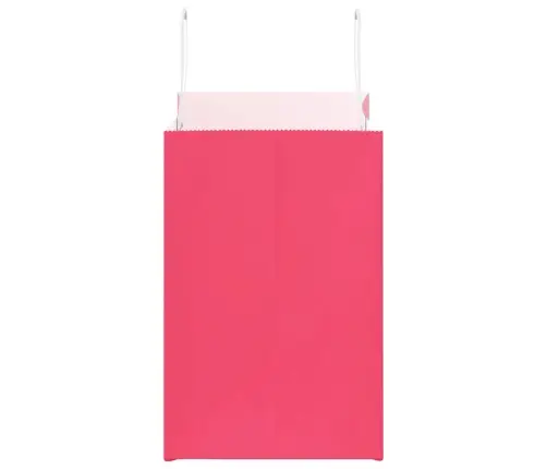 Papīra Maisiņi 250 Gab. Ar Rokturiem, Rozā, 26X17X25 Cm Vidaxl
