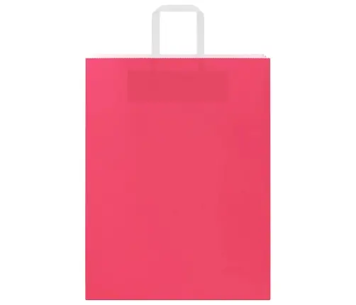 Paberkotid, 250 Tk, Käepidemetega, Roosa, 32X12X42 Cm